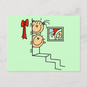 Wachten op Santa T-shirts en cadeautjes Feestdagenkaart