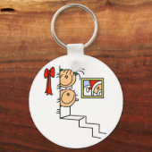 Wachten op Santa T-shirts en cadeautjes Sleutelhanger (Voorkant)