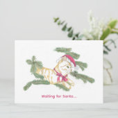 Wachten op Sinterklaas... Feestdagenkaart (Staand voorkant)