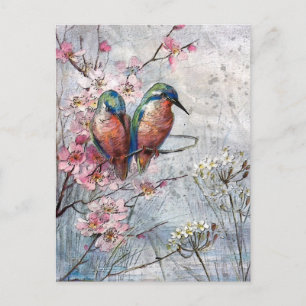 Wachten op Supper Kingfisher Bird Briefkaart