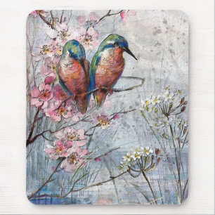 Wachten op Supper Kingfisher Bird Muismat