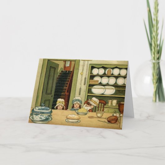 Wachten op taart kaart (Voorkant)