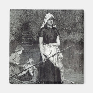 Wachten op vader uit 'vrijetijdsuur', 1888 magneet
