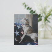Wachten op Whippet Dog Art Briefkaart (Staand voorkant)
