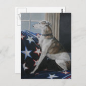 Wachten op Whippet Dog Art Briefkaart (Voorkant / Achterkant)