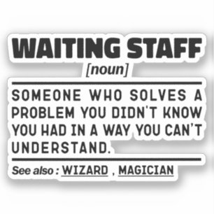 Wachten personeel zelfstandig naamwoord definitie  sticker