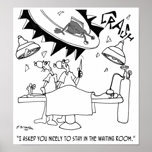 Wachten Room Cartoon 9481 Poster (Voorkant)