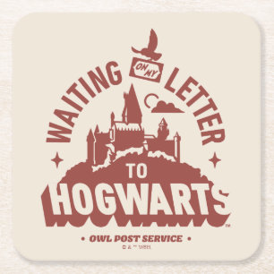 Wachtend op mijn brief naar HOGWARTS™ Vierkante Kartonnen Onderzetter