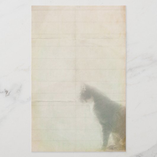 Wachtende kat briefpapier (Voorkant)