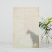 Wachtende kat briefpapier (Staand voorkant)