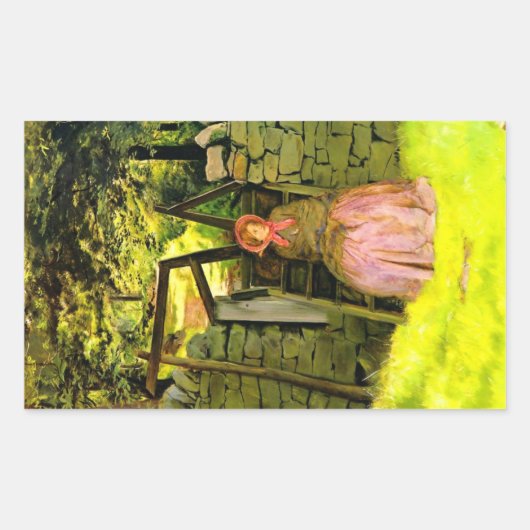 Wachtende vrouw (John Everett Millais) Rechthoekige Sticker (Voorkant)