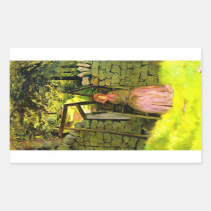 Wachtende vrouw (John Everett Millais) Rechthoekige Sticker