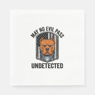 Wachthond Moge Geen Kwaad Voorbij Vintage Vector D Servet