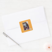 Wachtlijn voor knuffels vierkante sticker (Envelop)