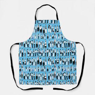 Wachtrij, meer wachtrij L Blue BG Schort