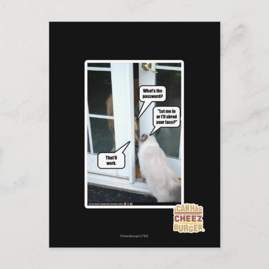 Wachtwoord alstublieft briefkaart (Voorkant)