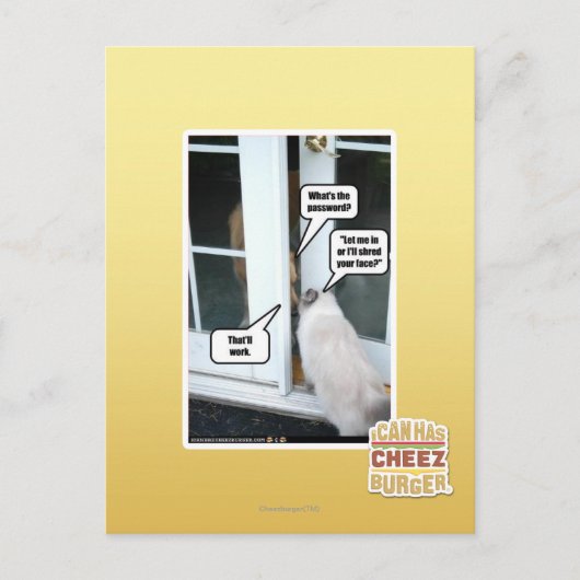 Wachtwoord alstublieft briefkaart (Voorkant)