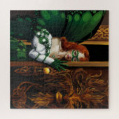 Wachtwoord Fairy Groen Keltisch Legpuzzel (Horizontaal)