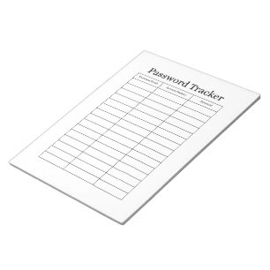 Wachtwoord Notitieblok Tracker
