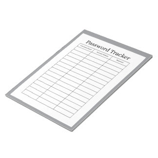 Wachtwoord Notitieblok Tracker