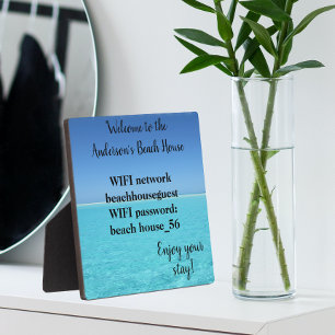 Wachtwoord voor Vacation Beach Home WIFI-informati Fotoplaat