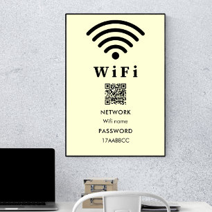 Wachtwoord voor Wi-Fi QR-code   Scannen naar verbi Poster