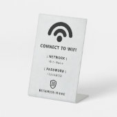 Wachtwoord voor WiFi-netwerk Reclamebord Met Voetstuk (Voorkant)