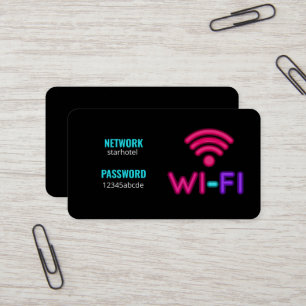 Wachtwoord voor WiFi-netwerk Visitekaartje