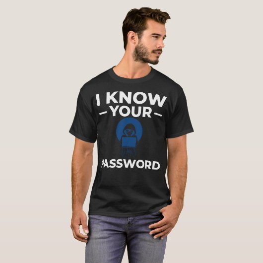 Wachtwoordhacker Phishing Computer Hacking T-shirt (Voorkant volledig)