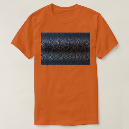 Wachtwoordtekst T-shirt (Design voorkant)