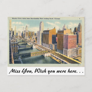 Wacker Drive, Chicago, Illinois Briefkaart