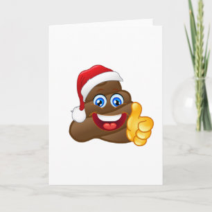 Wacky Briljante Achterschip Emoji van de Kerstman Feestdagen Kaart