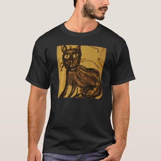 Wacky cat artwork kitten pun t-shirt (Voorkant)