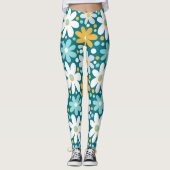 Wacky Daisy Garden Floral Patterned | LEGGINGS (Voorkant)