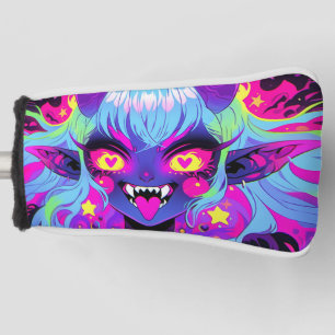 Wacky demon elf anime meisje tong uit golfheadcover