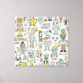 Wacky Doodles:  tekenset Canvas Afdruk (Voorkant)