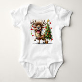 Wacky Reindeer Baby Bodysuit (Voorkant)