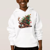 Wacky Reindeer Kind Pullover Hoodie (Voorkant)
