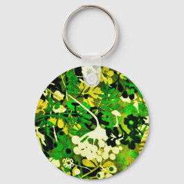 Wacky Retro Floral 1 Sleutelhanger