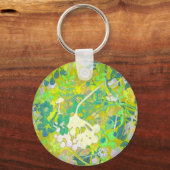 Wacky Retro Floral 2 Sleutelhanger (Voorkant)