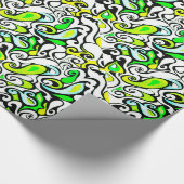 Wacky Retro Swirl 3 Cadeaupapier (Hoek)