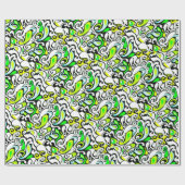 Wacky Retro Swirl 3 Cadeaupapier (Vlak)