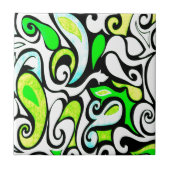 Wacky Retro Swirl 3 Tegeltje (Voorkant)