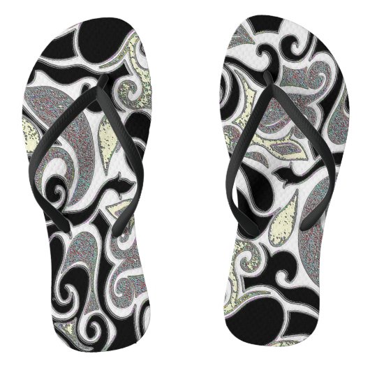 Wacky Retro Swirl Teenslippers (Voetbed)