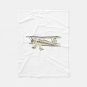 Waco Biplane Fleece Deken (Voorkant)