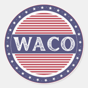 Waco City Pride Embleem – Amerikaanse identiteit Ronde Sticker
