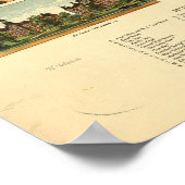 Waco Texas 1892 Antiek Panorama Poster (Hoek)