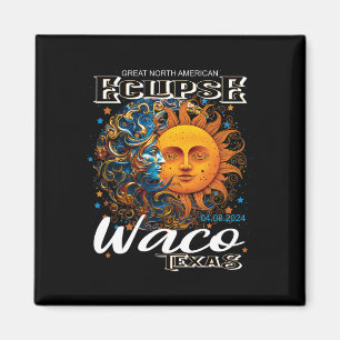 Waco Texas 2024 Totale Zonsverduistering Kosmisch  Magneet