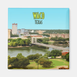 Waco Texas Brazos, Vintage binnenstad Magneet