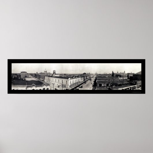 Waco Texas Panview Foto 1910 Poster (Voorkant)